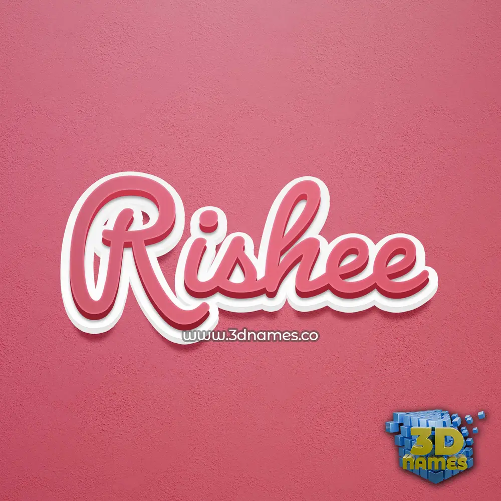 rishee in Red Scribble style - 3D name wallpaper