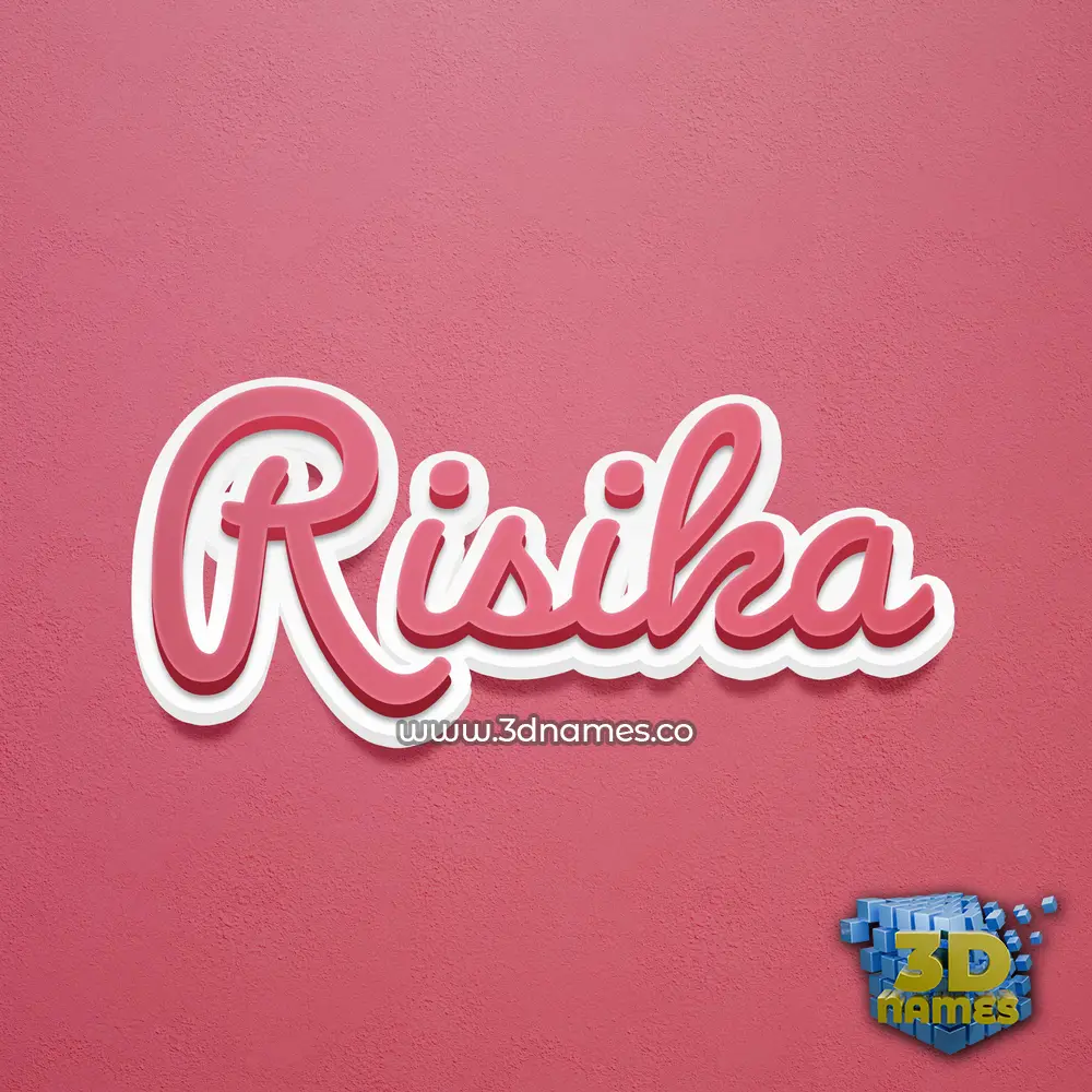 risika in Red Scribble style - 3D name wallpaper