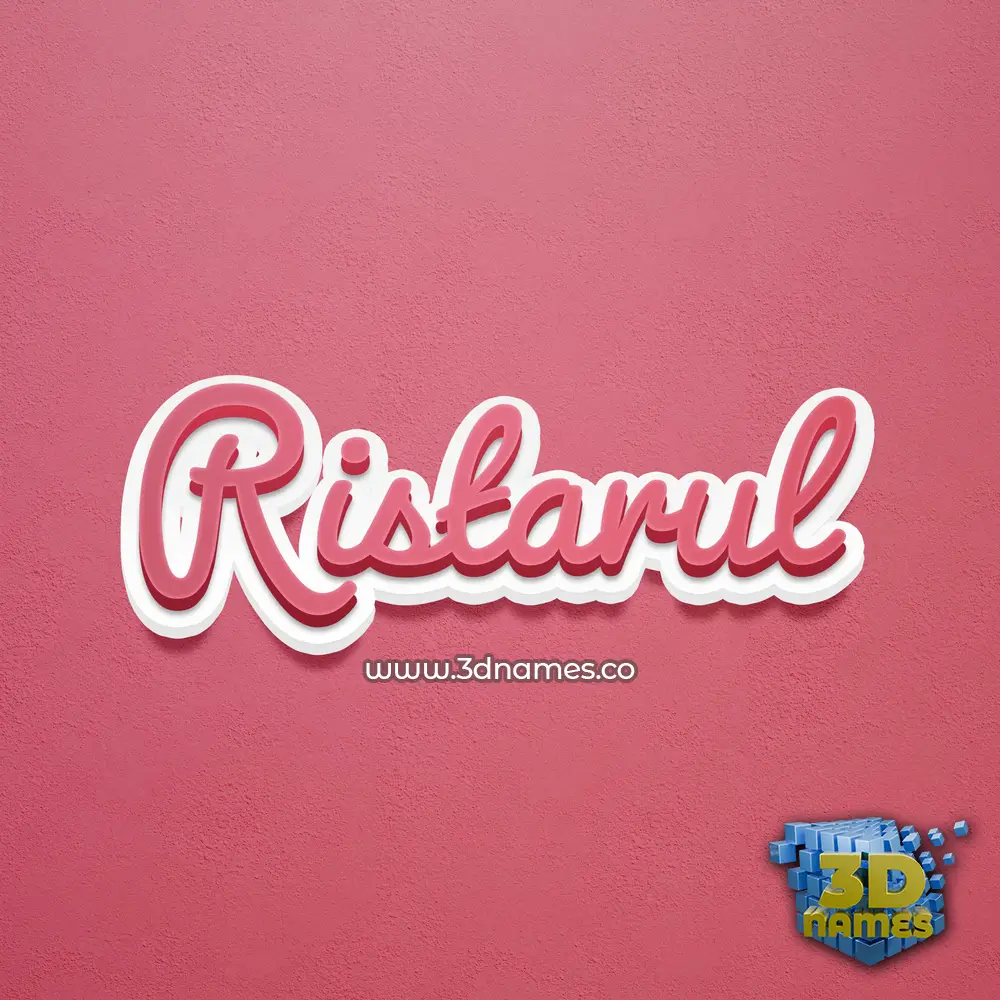 ristarul in Red Scribble style - 3D name wallpaper