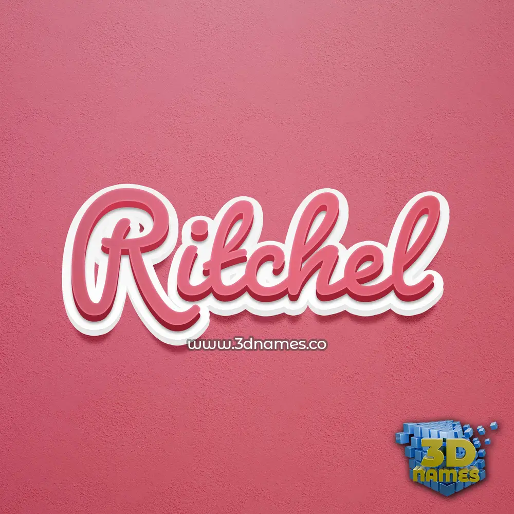 ritchel in Red Scribble style - 3D name wallpaper