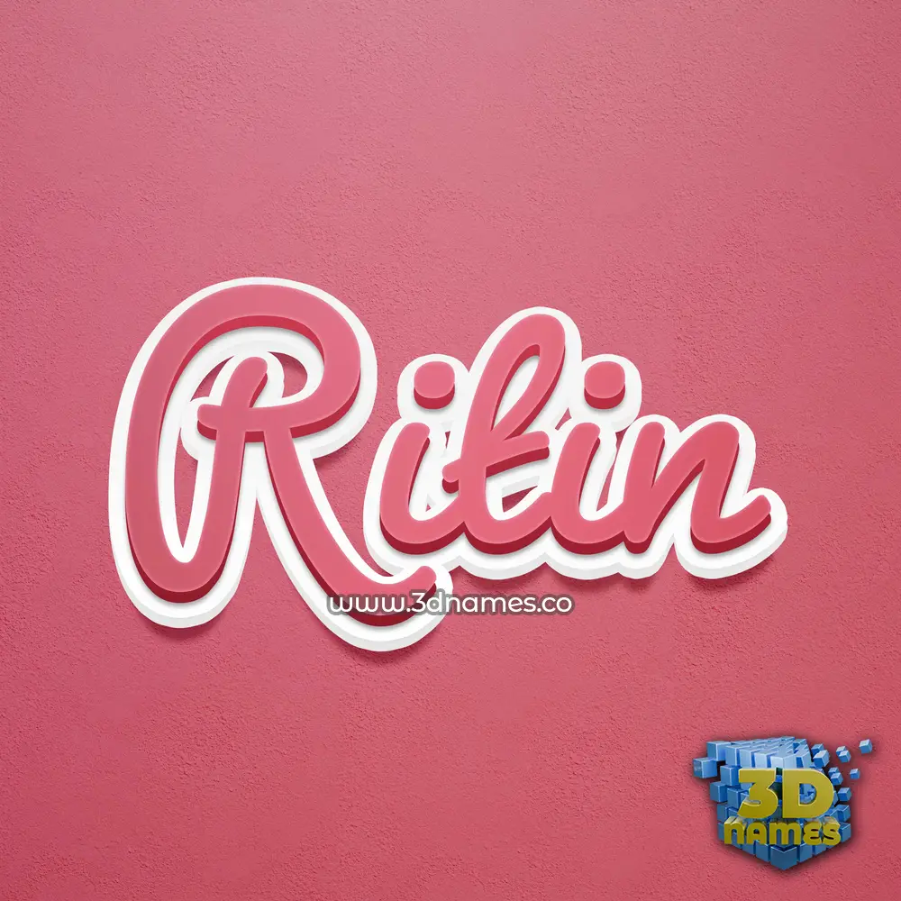 ritin in Red Scribble style - 3D name wallpaper