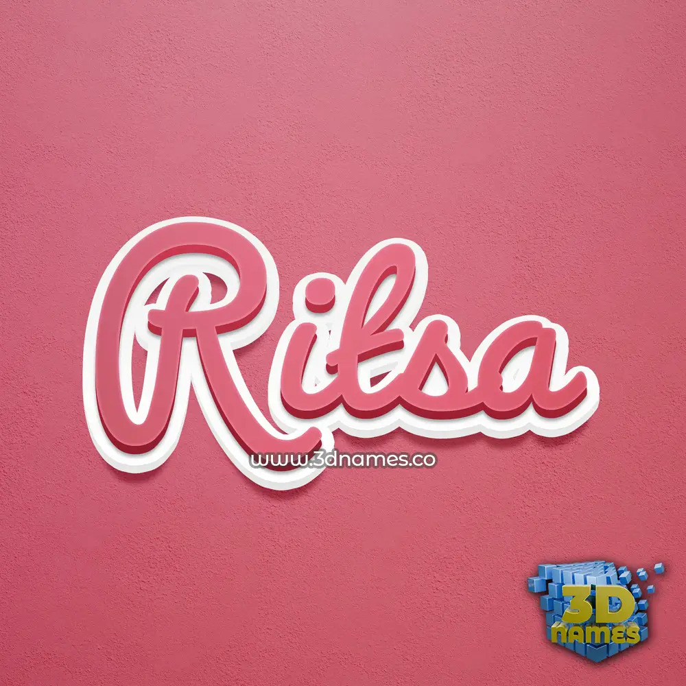 ritsa in Red Scribble style - 3D name wallpaper