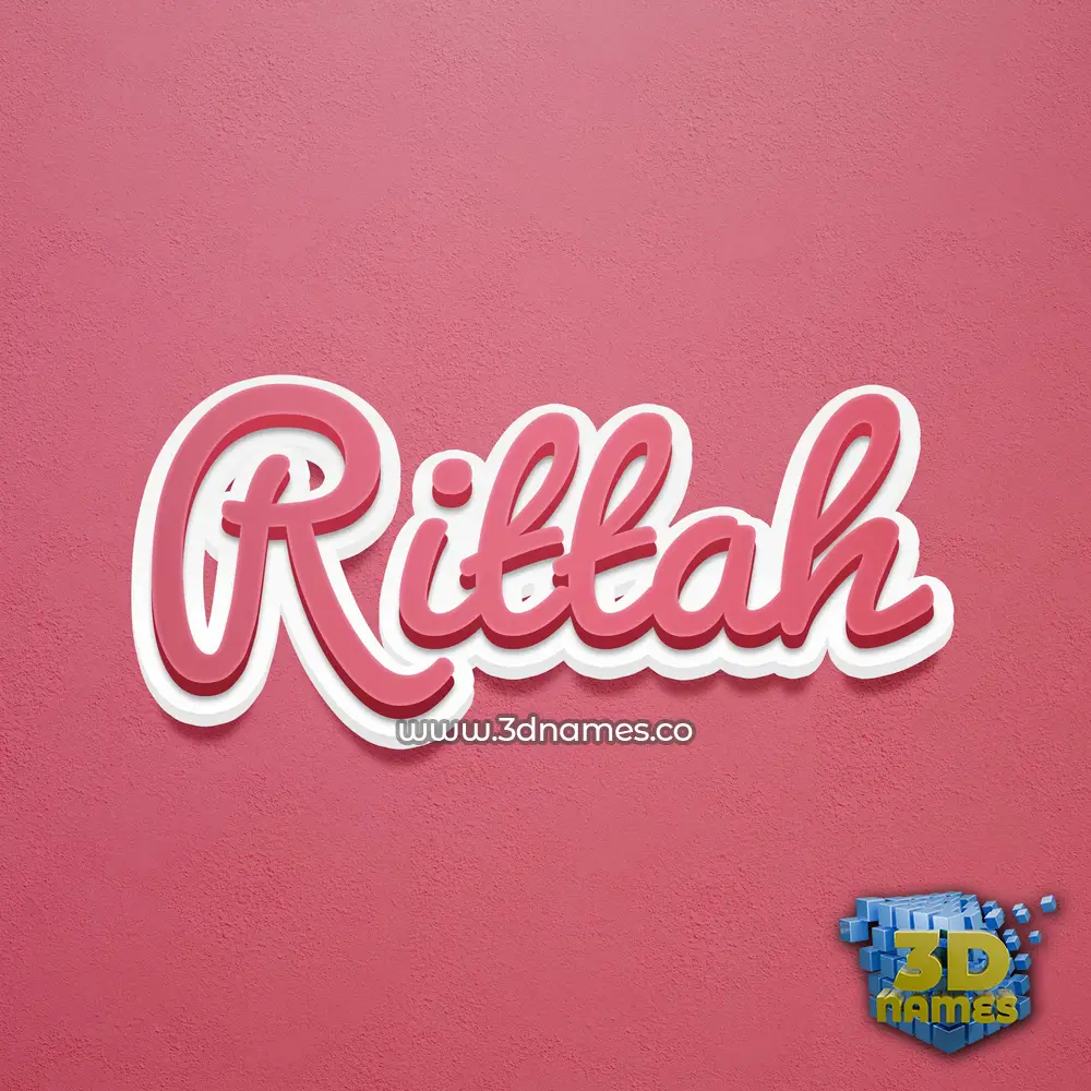 rittah in Red Scribble style - 3D name wallpaper