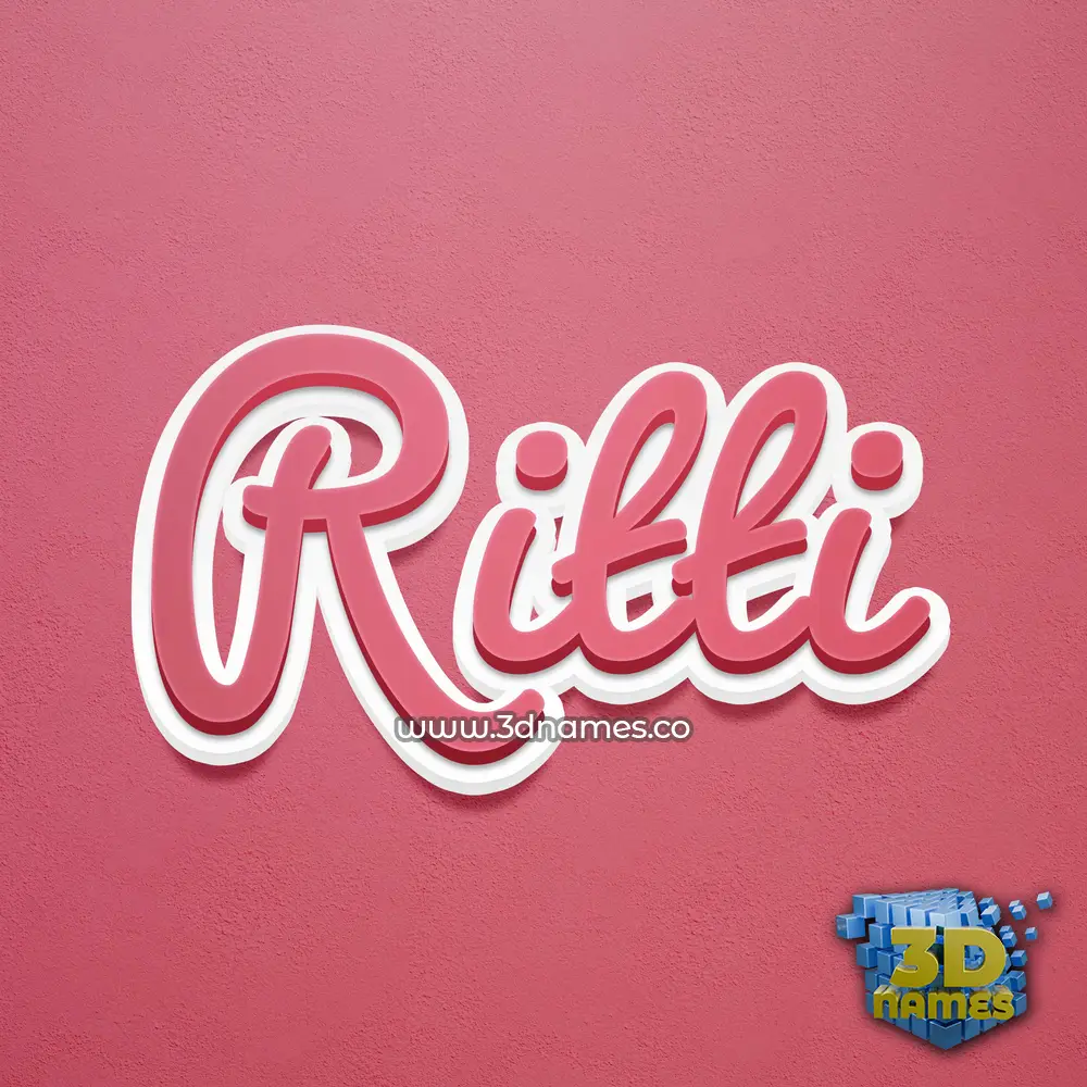ritti in Red Scribble style - 3D name wallpaper