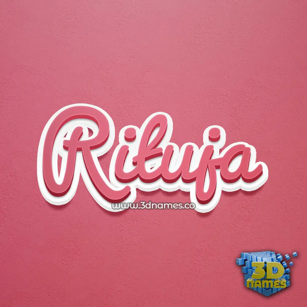rituja in Red Scribble style - 3D name wallpaper