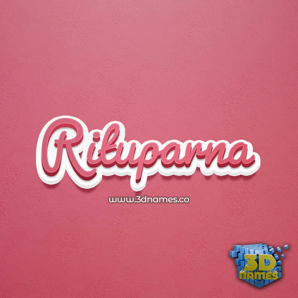 rituparna in Red Scribble style - 3D name wallpaper