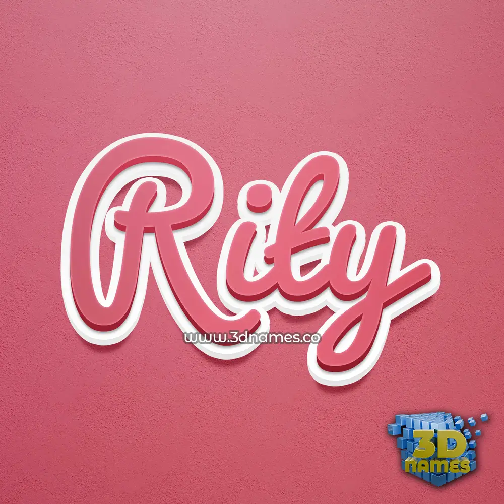 rity in Red Scribble style - 3D name wallpaper