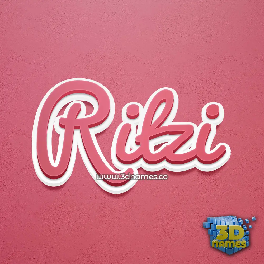 ritzi in Red Scribble style - 3D name wallpaper