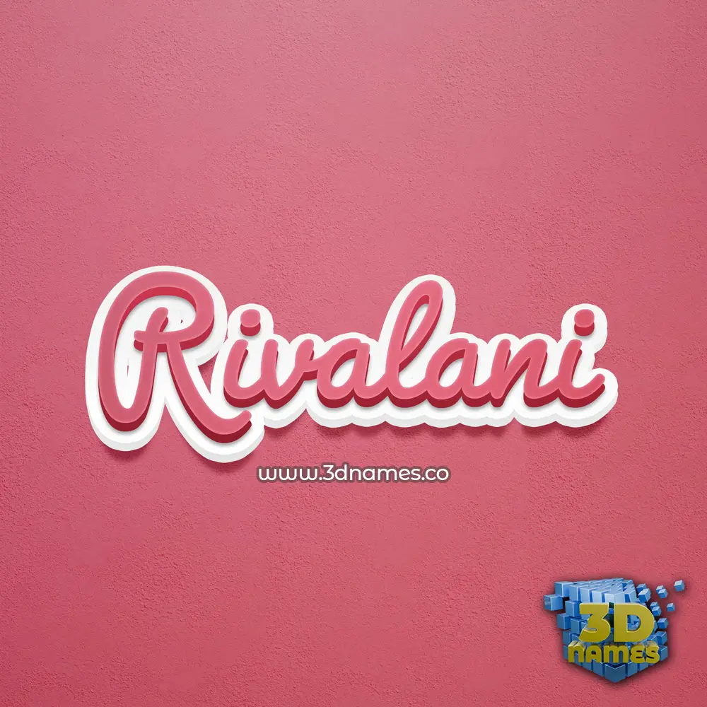 rivalani in Red Scribble style - 3D name wallpaper