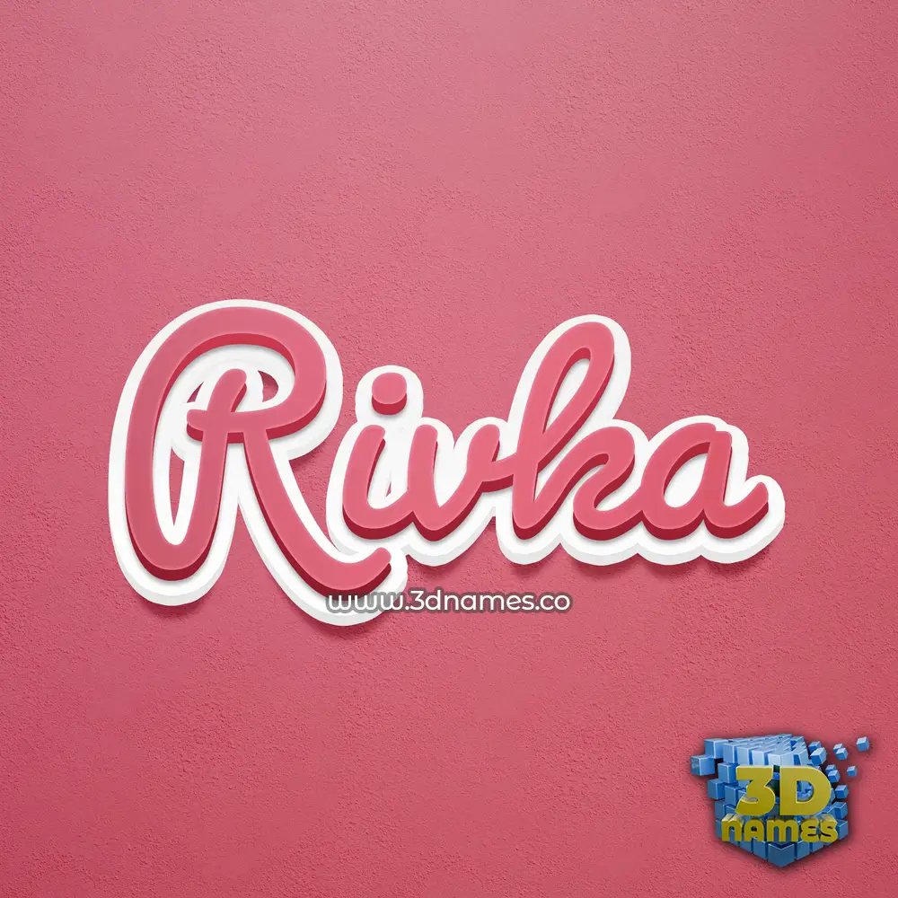 rivka in Red Scribble style - 3D name wallpaper