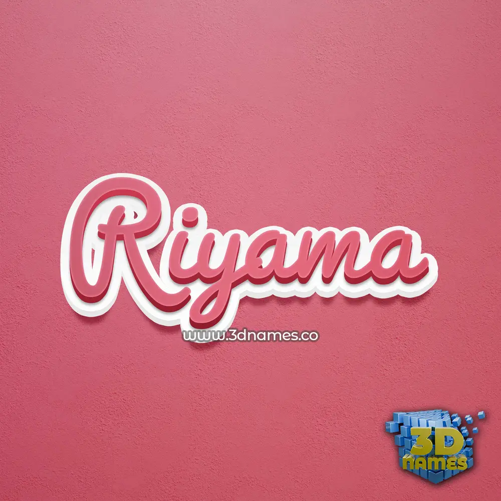 riyama in Red Scribble style - 3D name wallpaper
