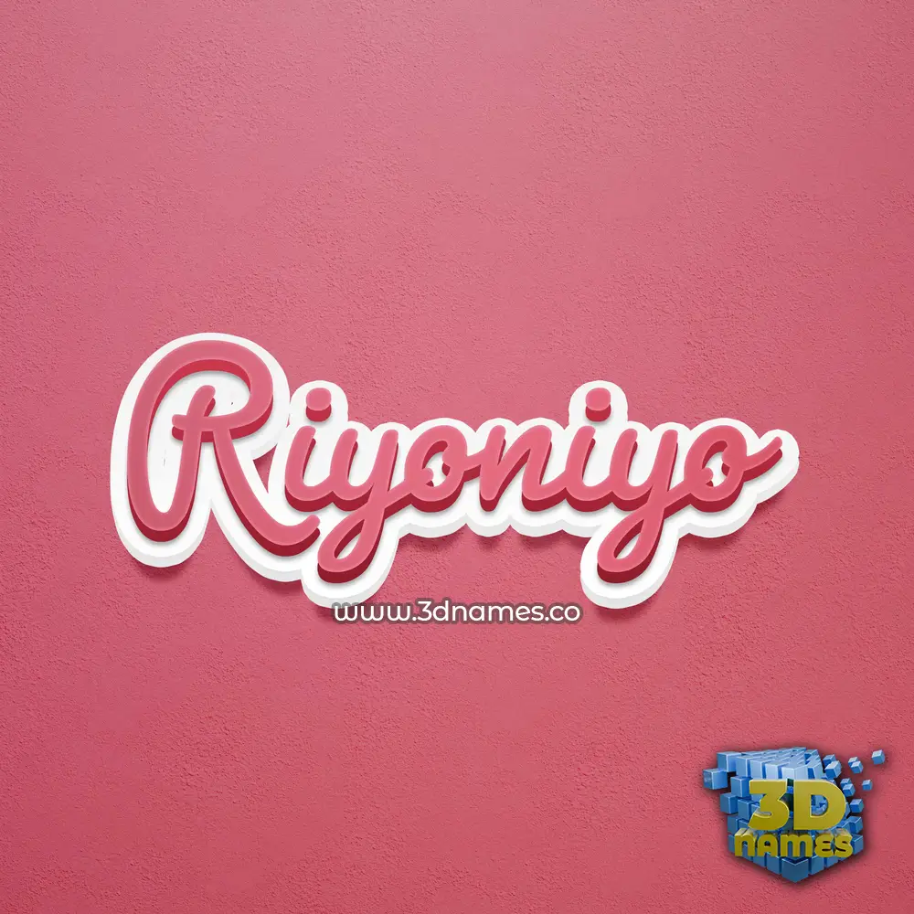 riyoniyo in Red Scribble style - 3D name wallpaper