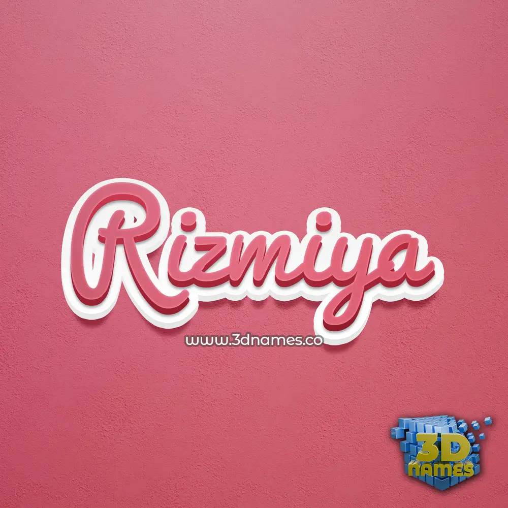 rizmiya in Red Scribble style - 3D name wallpaper