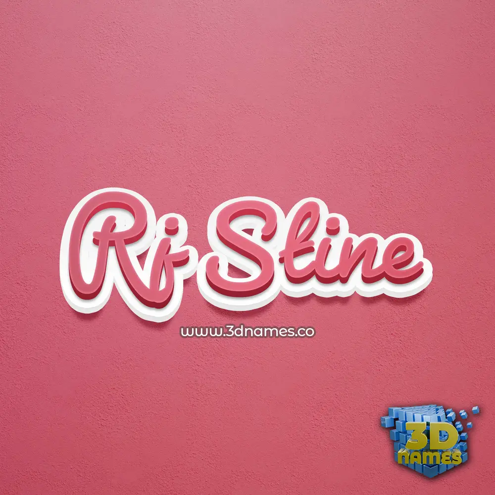 rj stine in Red Scribble style - 3D name wallpaper