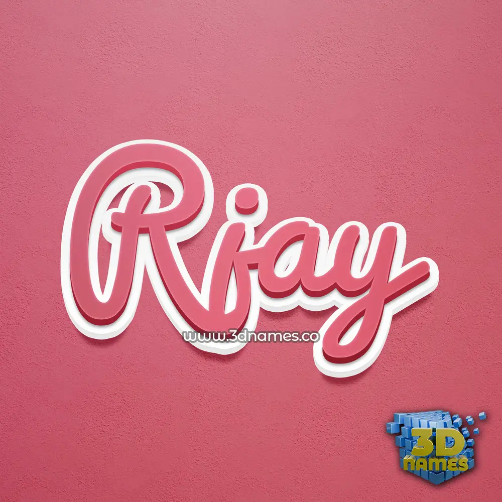 rjay in Red Scribble style - 3D name wallpaper