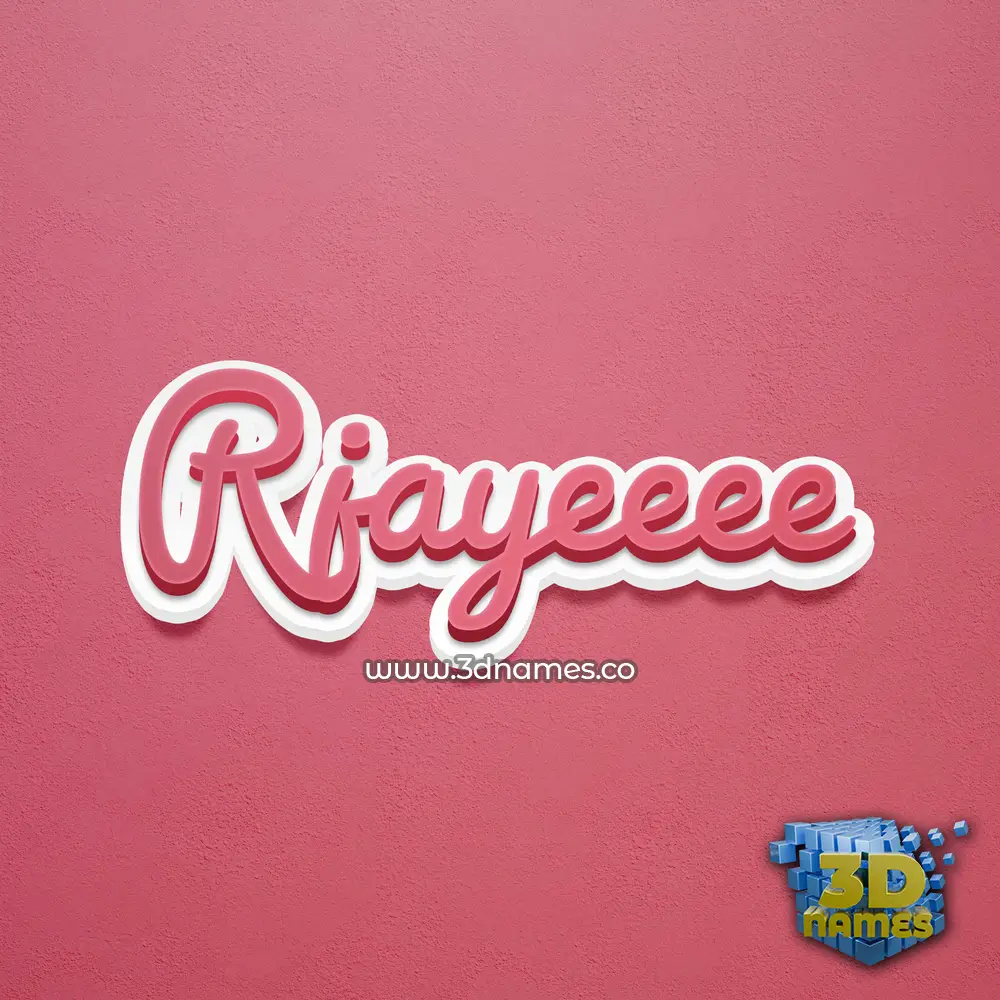 rjayeeee in Red Scribble style - 3D name wallpaper