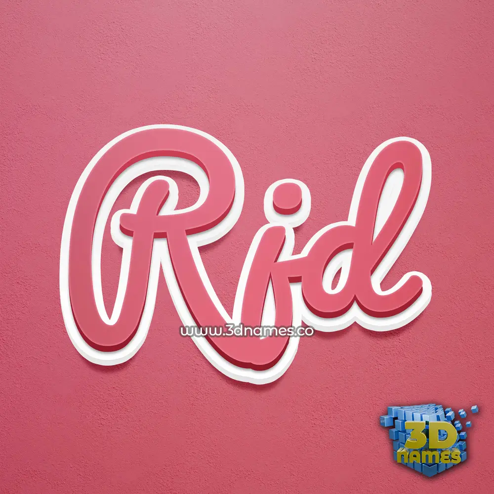 rjd in Red Scribble style - 3D name wallpaper