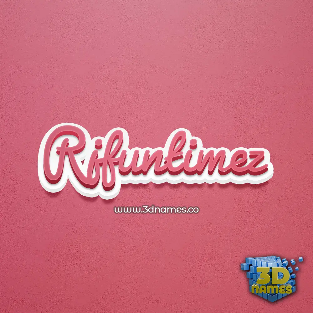 rjfuntimez in Red Scribble style - 3D name wallpaper
