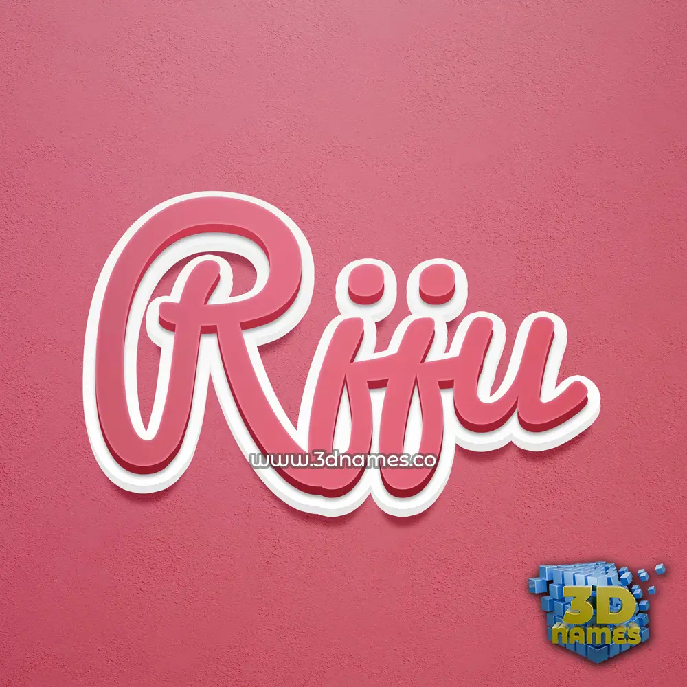 rjju in Red Scribble style - 3D name wallpaper