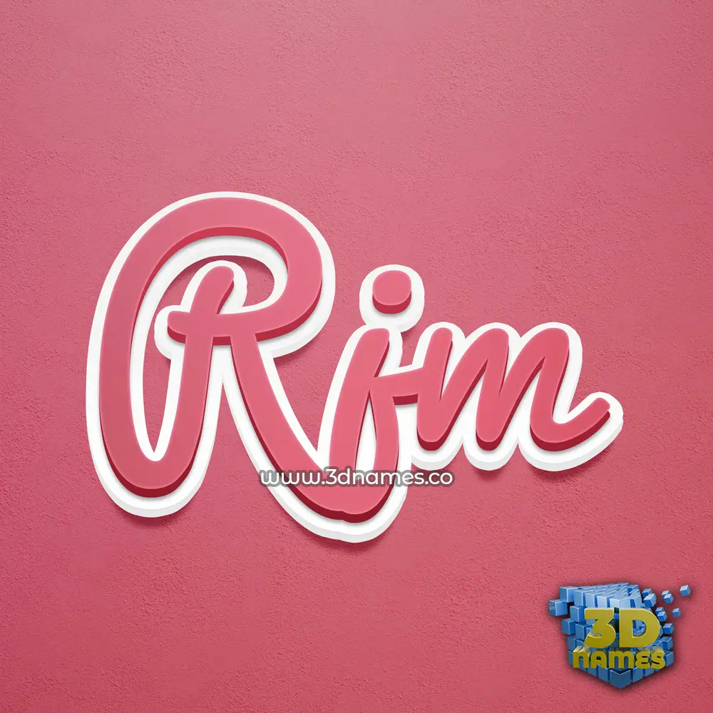 rjm in Red Scribble style - 3D name wallpaper