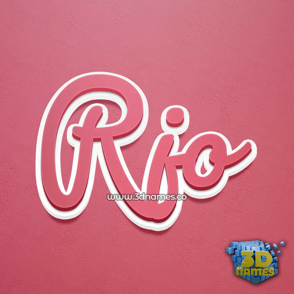 rjo in Red Scribble style - 3D name wallpaper