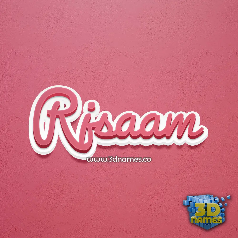 rjsaam in Red Scribble style - 3D name wallpaper