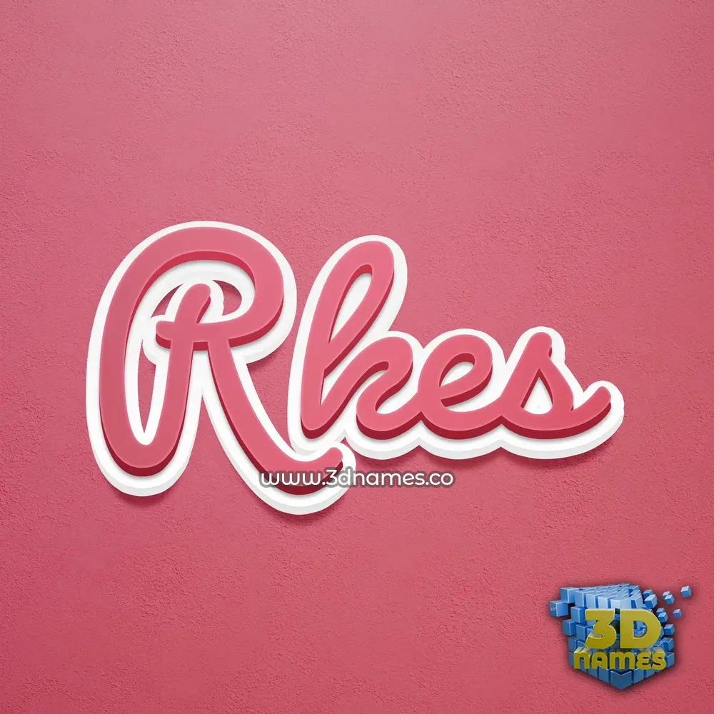 rkes in Red Scribble style - 3D name wallpaper