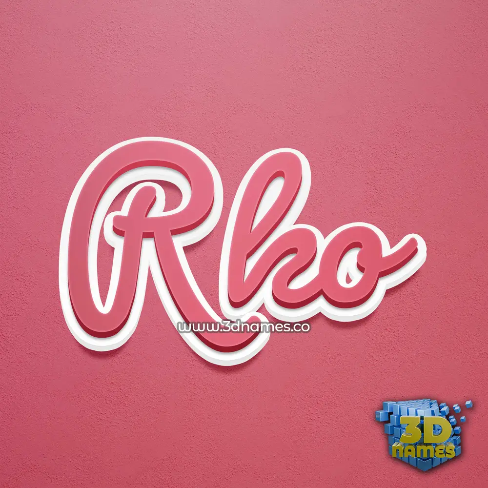 rko in Red Scribble style - 3D name wallpaper