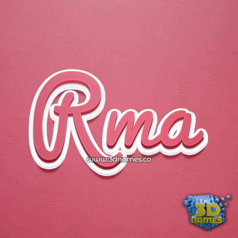 rma in Red Scribble style - 3D name wallpaper