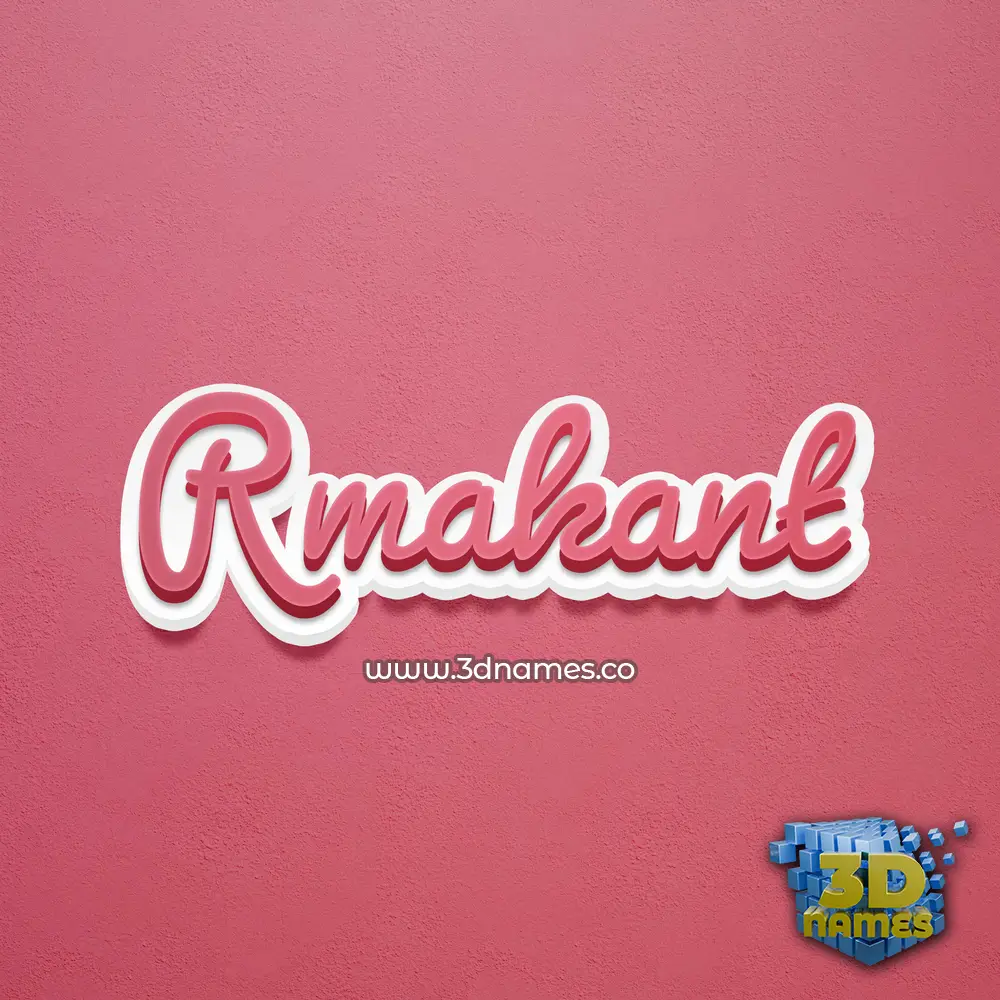 rmakant in Red Scribble style - 3D name wallpaper