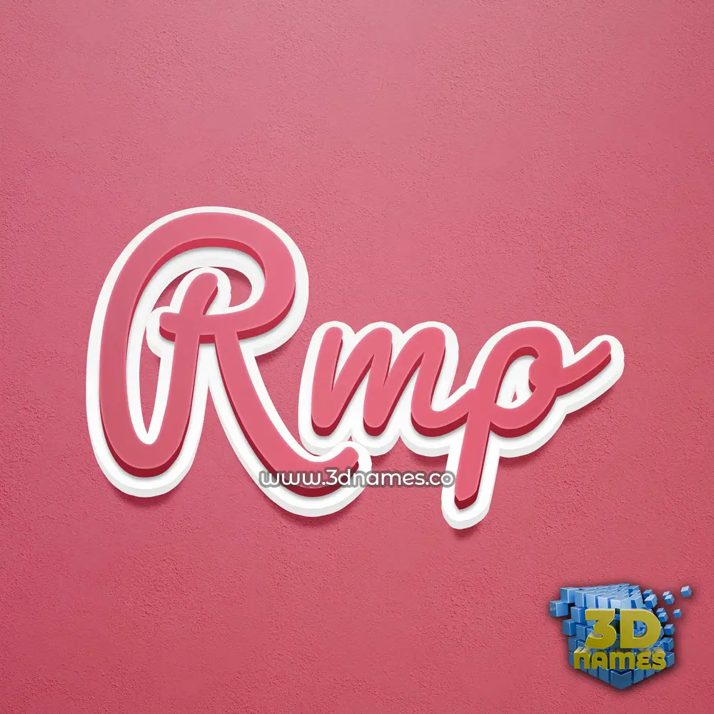 rmp in Red Scribble style - 3D name wallpaper