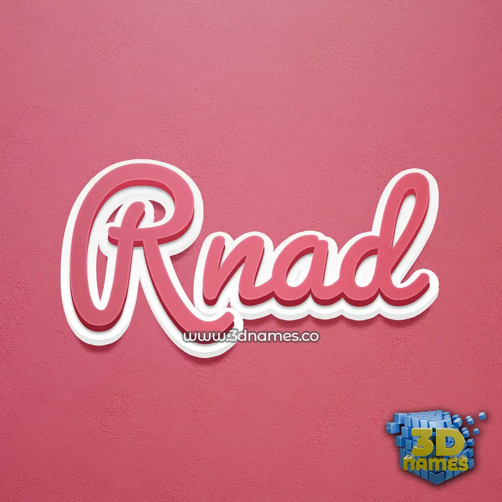 rnad in Red Scribble style - 3D name wallpaper