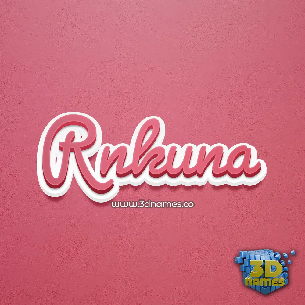 rnkuna in Red Scribble style - 3D name wallpaper