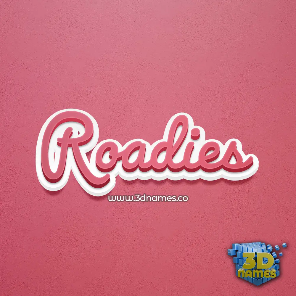 roadies in Red Scribble style - 3D name wallpaper