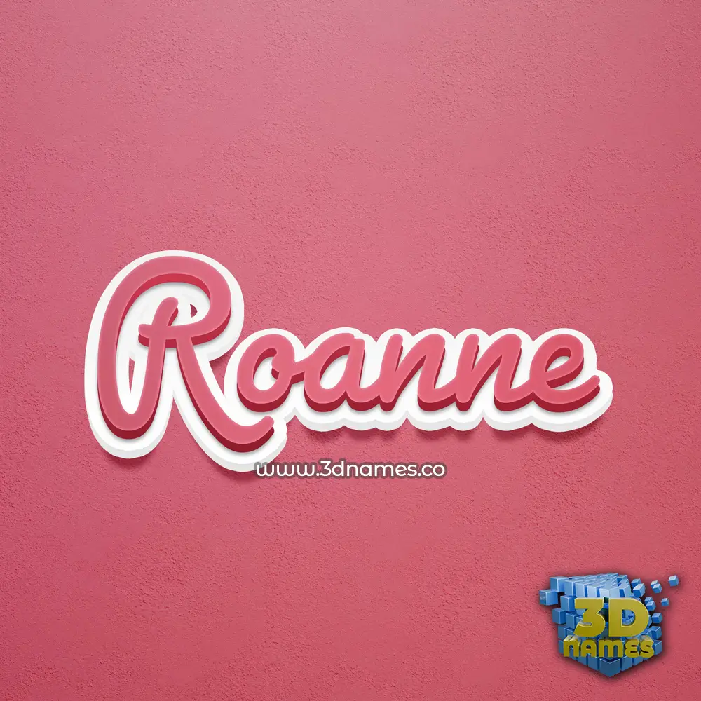 roanne in Red Scribble style - 3D name wallpaper