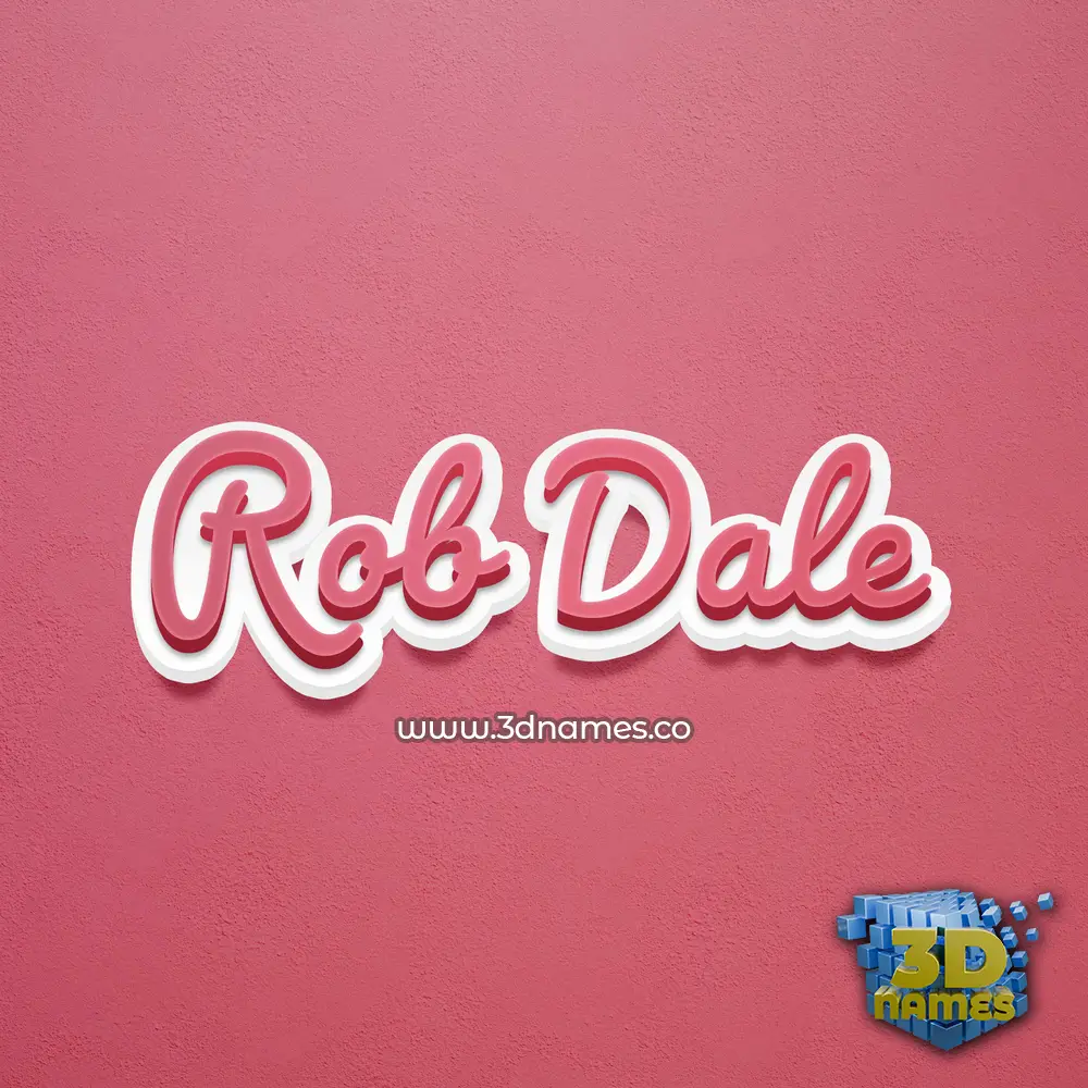 rob dale in Red Scribble style - 3D name wallpaper