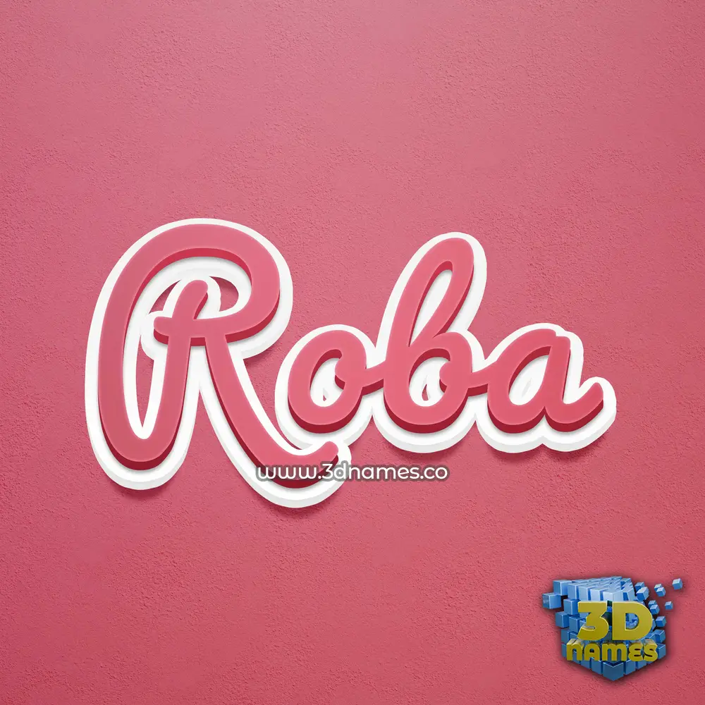 roba in Red Scribble style - 3D name wallpaper