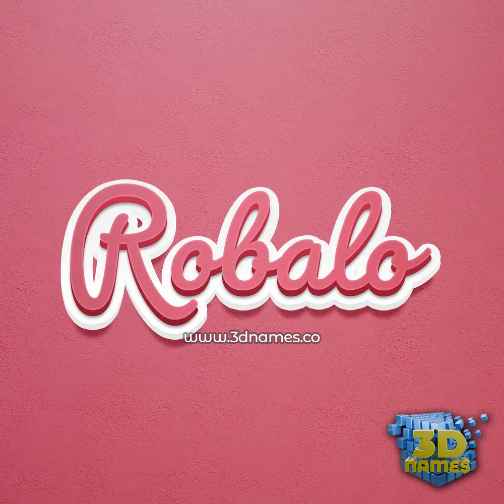 robalo in Red Scribble style - 3D name wallpaper