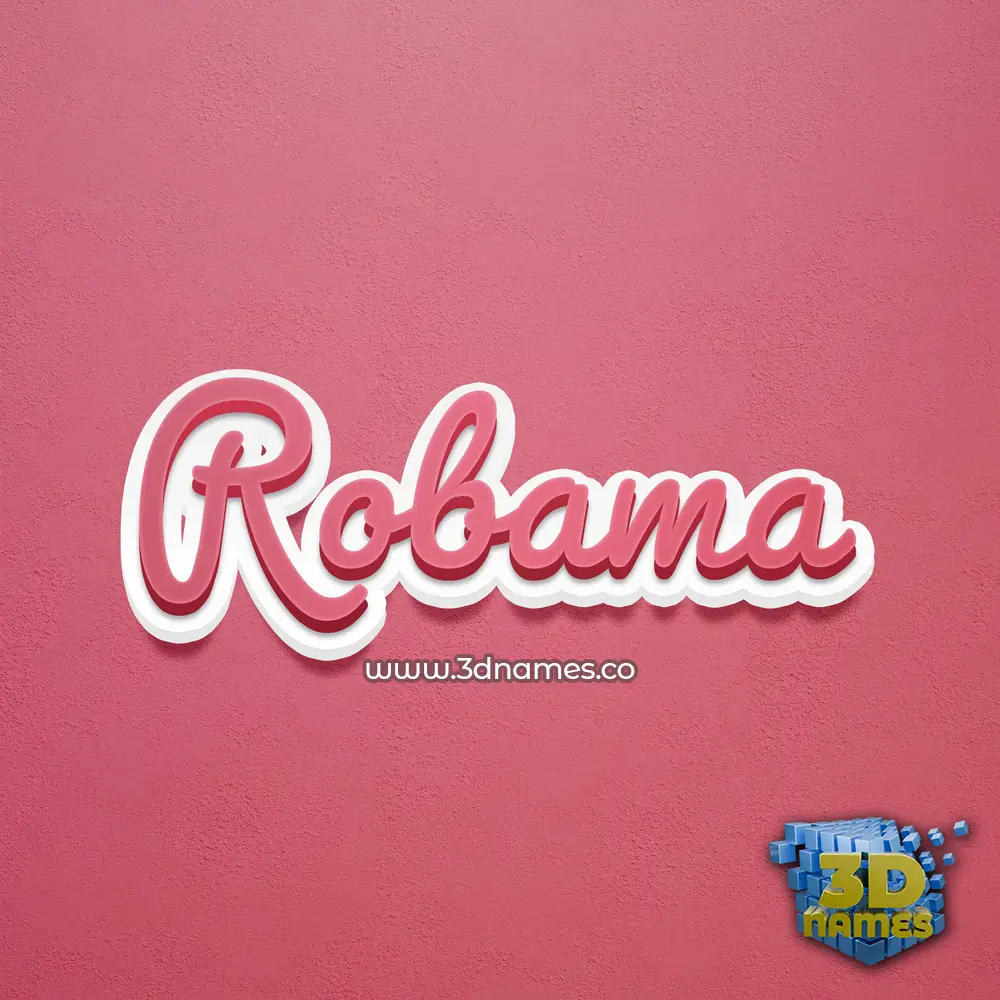 robama in Red Scribble style - 3D name wallpaper
