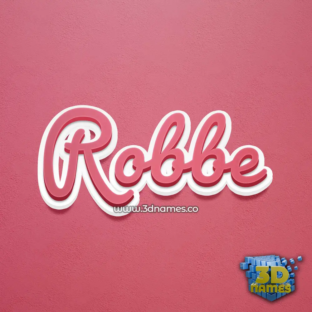 robbe in Red Scribble style - 3D name wallpaper