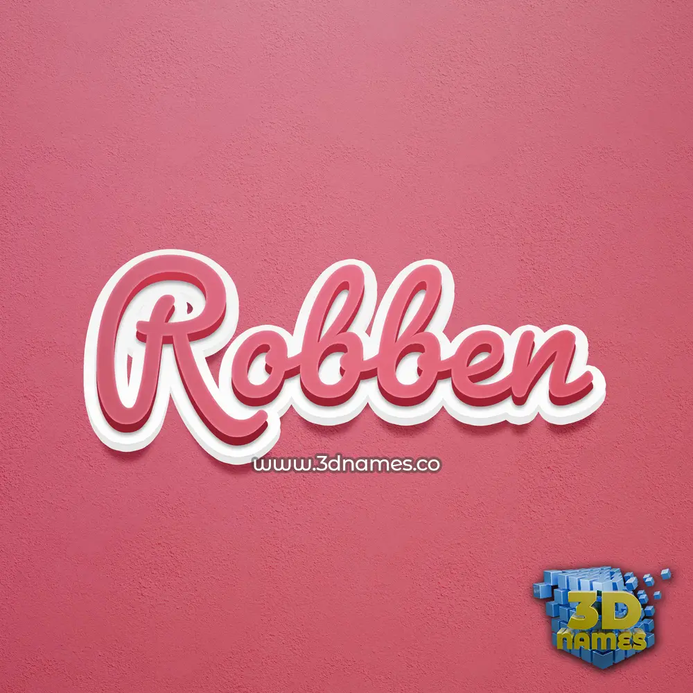 robben in Red Scribble style - 3D name wallpaper