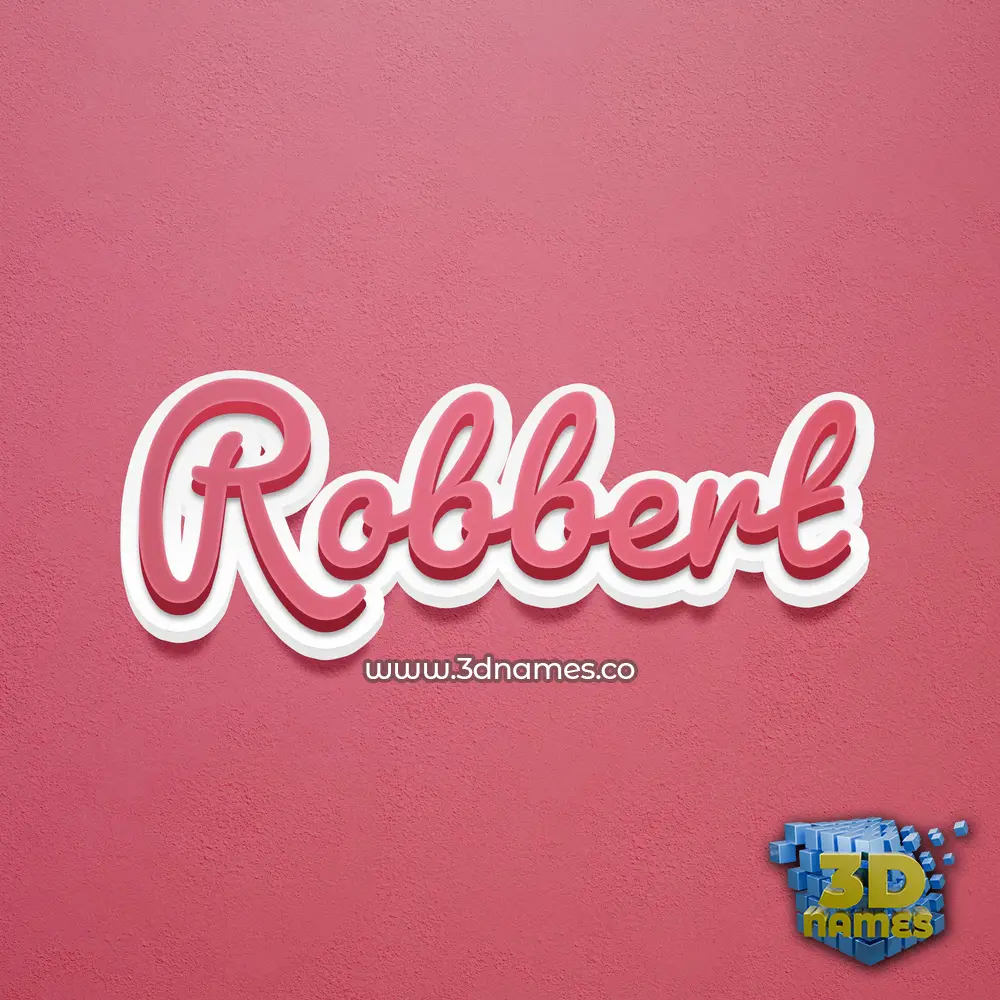 robbert in Red Scribble style - 3D name wallpaper