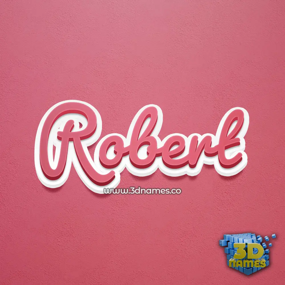 robert in Red Scribble style - 3D name wallpaper
