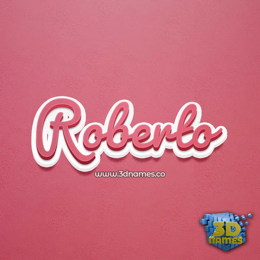 roberto in Red Scribble style - 3D name wallpaper