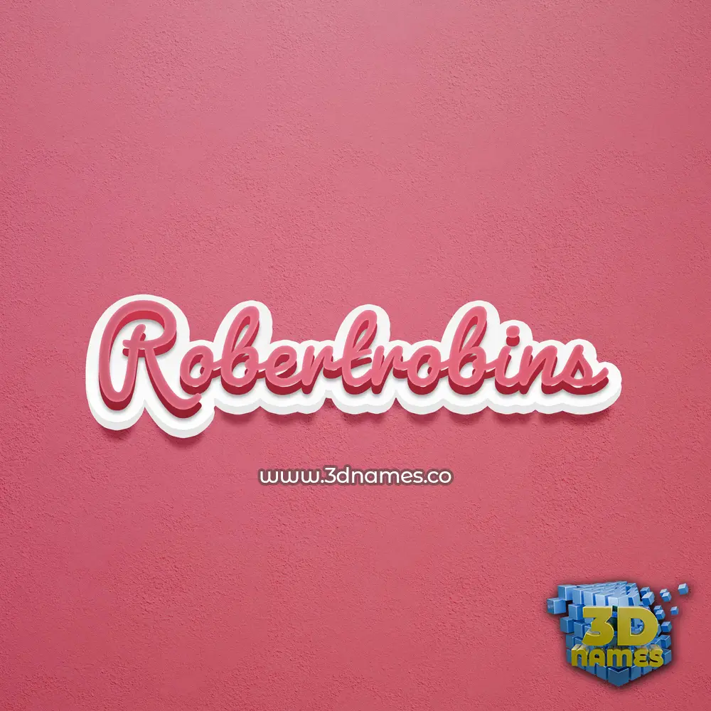 robertrobins in Red Scribble style - 3D name wallpaper
