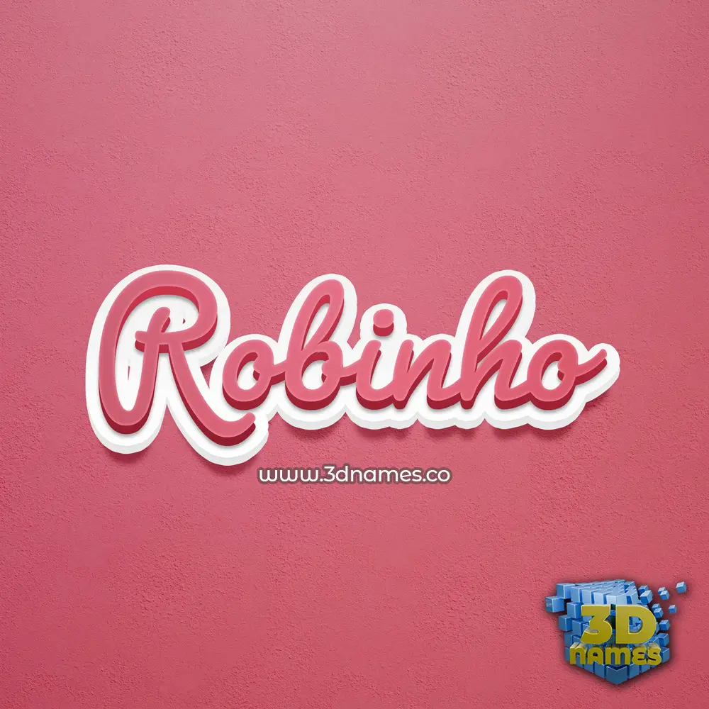 robinho in Red Scribble style - 3D name wallpaper