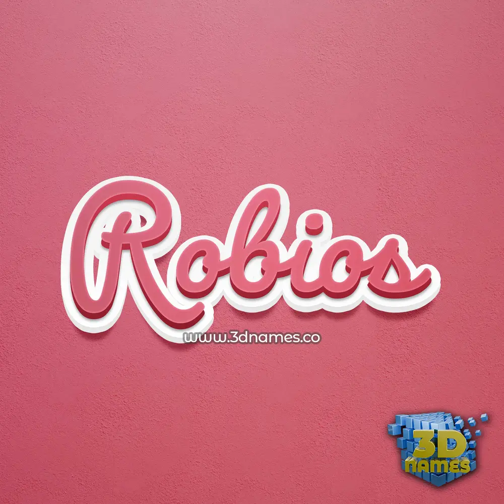 robios in Red Scribble style - 3D name wallpaper