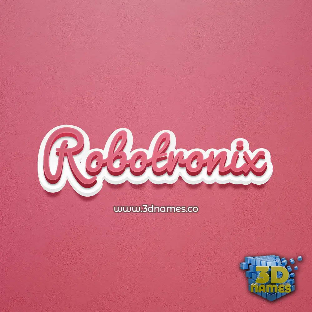 robotronix in Red Scribble style - 3D name wallpaper