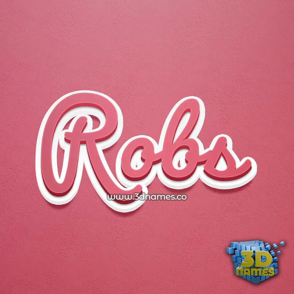 robs in Red Scribble style - 3D name wallpaper