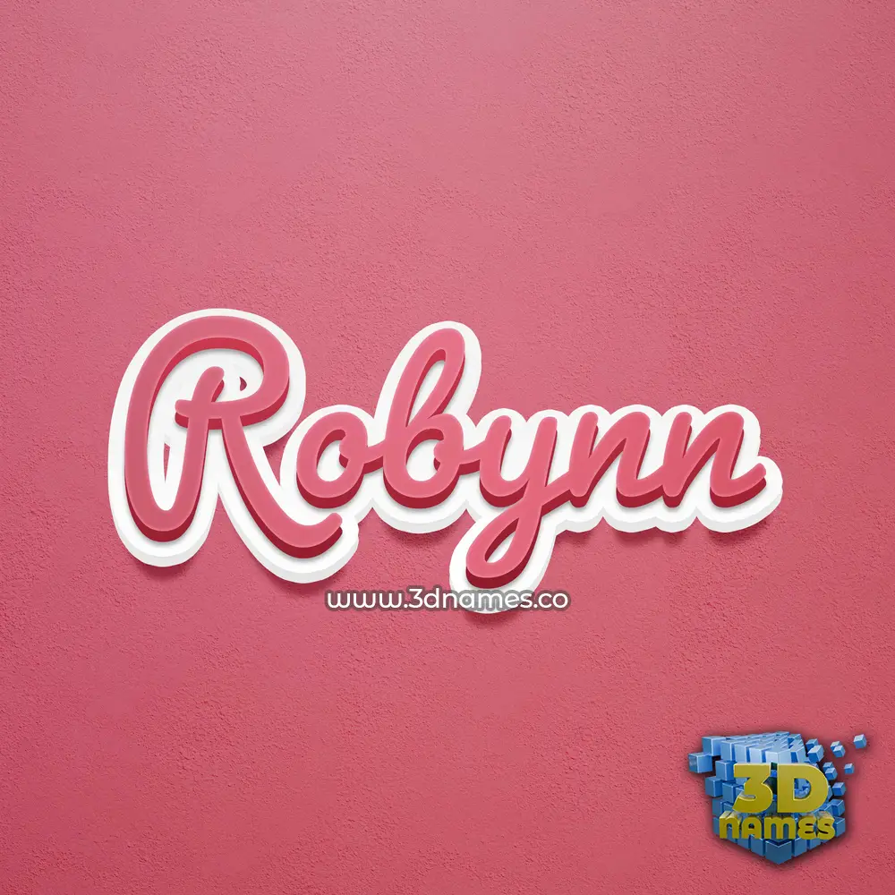 robynn in Red Scribble style - 3D name wallpaper